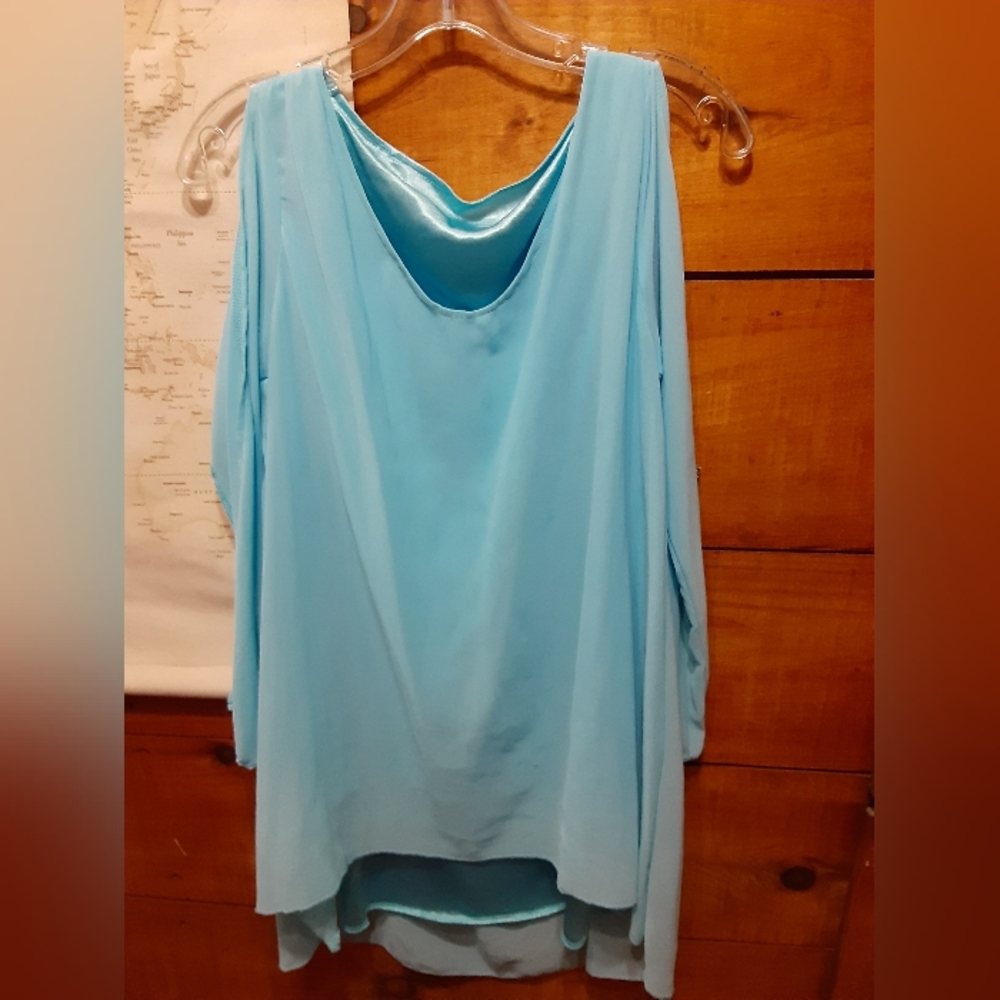 Elegant Blue Women's Top